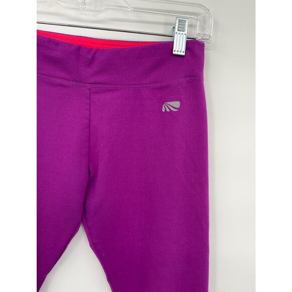 Marika Tek Purple Cropped Mid Waist Leggings Girl's Size Large 12-14 - Picture 2 of 5